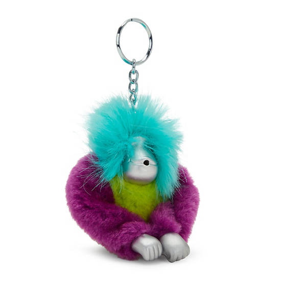 Kipling Fun Hair Sven Monkey Keychain Tillbehör Röda Gröna | SE 1274BE